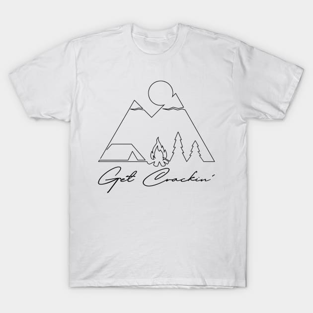 Campfire, Bonfire, Camping, Trekking, Hunting T-Shirt by Strohalm